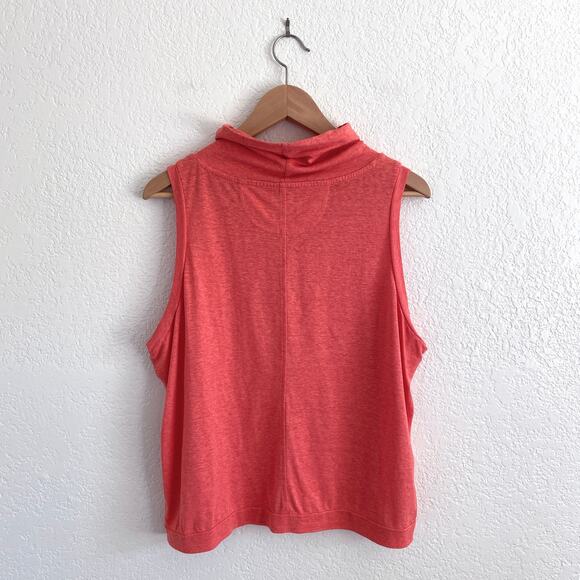 Prana Women's Cozy Up Barmsee Tank Cowl Neck Fresca Heather Lightweight Hemp - Picture 3 of 11